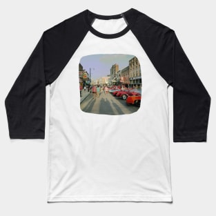 Cool Beale Street Memphis Tennessee skyline blue clouded sky USA city break Baseball T-Shirt